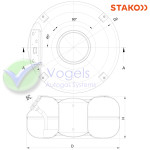 STAKO LPG-Ringtank 4-Gats 77L (Ø650x270) 52° incl. Appendages - Tankkast optioneel.