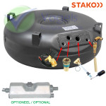 STAKO LPG-Ringtank 4-Gats 123L (Ø720x350) 52° incl. Appendages - Tankkast optioneel.