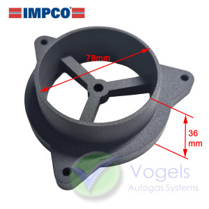 IMPCO Adapter type A1-6 Ø78mm - Kunststof 3D Versie for 300A Mixer Direct installation on Carburetor