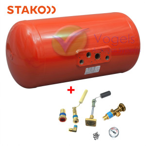 STAKO LPG-Cilinderdamptank 4-Gats 20 Liter (Ø200x717) incl. Appendages - Tankkast optioneel