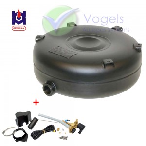 GZWM LPG-Ringtank 1-Gats 0° Extern 64L (Ø630x250) incl. Multivalve