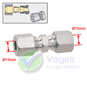 Coupling Straight compression coupling 15mm x 15mm (07-705-08)