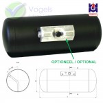 GZWM LPG-Tank Cylindrical 4-Hole 120L (Ø400x1100) incl. Fitting - Gas Tight Valve Box Optional.