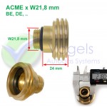 LPG Filling Adapter ACME Europe W21,8 male thread - Belgium, Germany