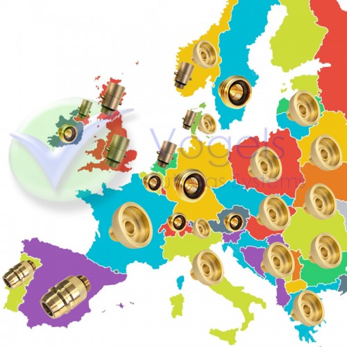 LPG-Vuladapter ACME Europa W21,8 buitendraad - België, Duitsland