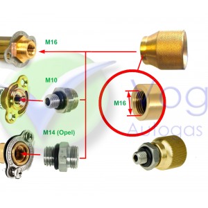 Filler extension 30mm - M16xW21,8 for Mini filler C type A1360/2