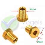 Messing-Rohrnippelverschraubung Ø6mm M10x1