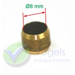 Brass compression ring barrel Ø8mm Biconical