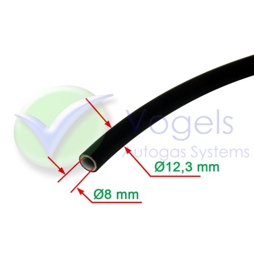 LPG-Gasrohr SF XD-5 Kunststoff Komplettset 10mm x 7/8m + FNF + FSR