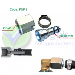 SF Fitting XD-6 FNF-I 1/2" Flare + Oetiker leidingklem (LPG-Vulslang)