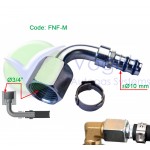 SF-Fitting XD-6 FNF-M 1/2" Flare 90° + Oetiker-Rohrklemme (LPG-Füllteil)