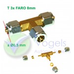 T-Stück 3x FARO 8mm Gasrohr
