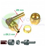 FARO 8mm Koppeling Pijp Haaks