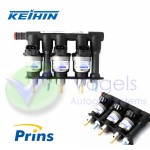 Keihin KN8 LPG Einspritzschiene 3 Zylinder XL Gelb (73cc) für Prins VSI System